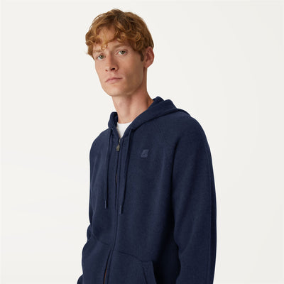 MARCY LAMBSWOOL - Knitwear - Jacket - MAN - BLUE DEPTH