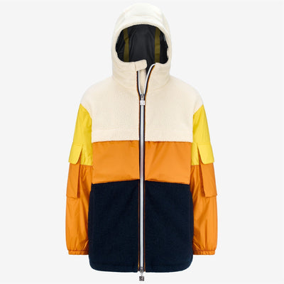 CLAUMIX SHERPA NYLON BLANKET - Jackets - Mid - MAN - WHITE-BLUE-ORANGE-YELLOW