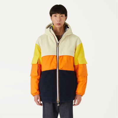 CLAUMIX SHERPA NYLON BLANKET - Jackets - Mid - MAN - WHITE-BLUE-ORANGE-YELLOW