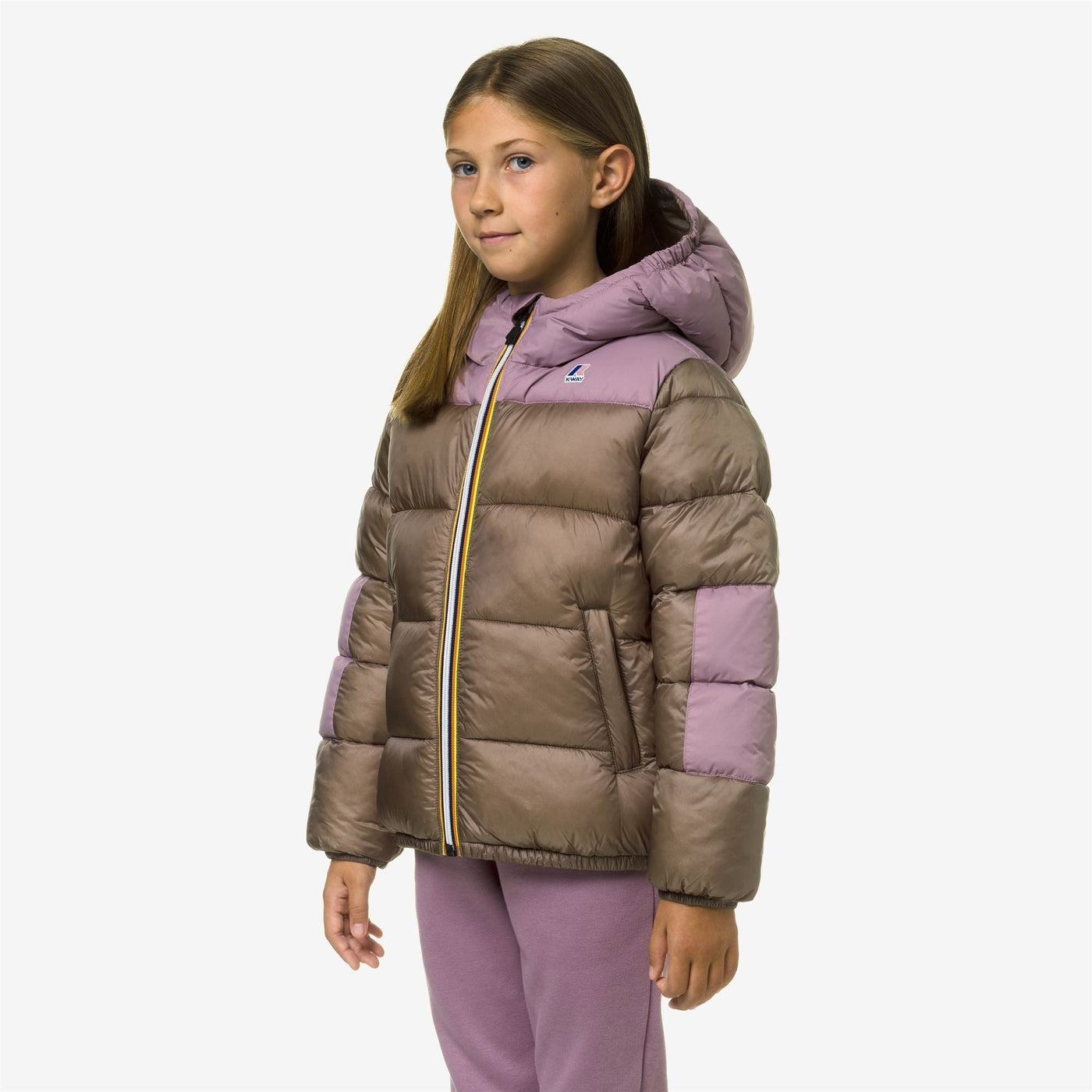 P. LE VRAI 3.0 CLAUDE HEAVY WARM - Jackets - Mid - KID UNISEX - BEIGE TAUPE-VIOLET DUSTY