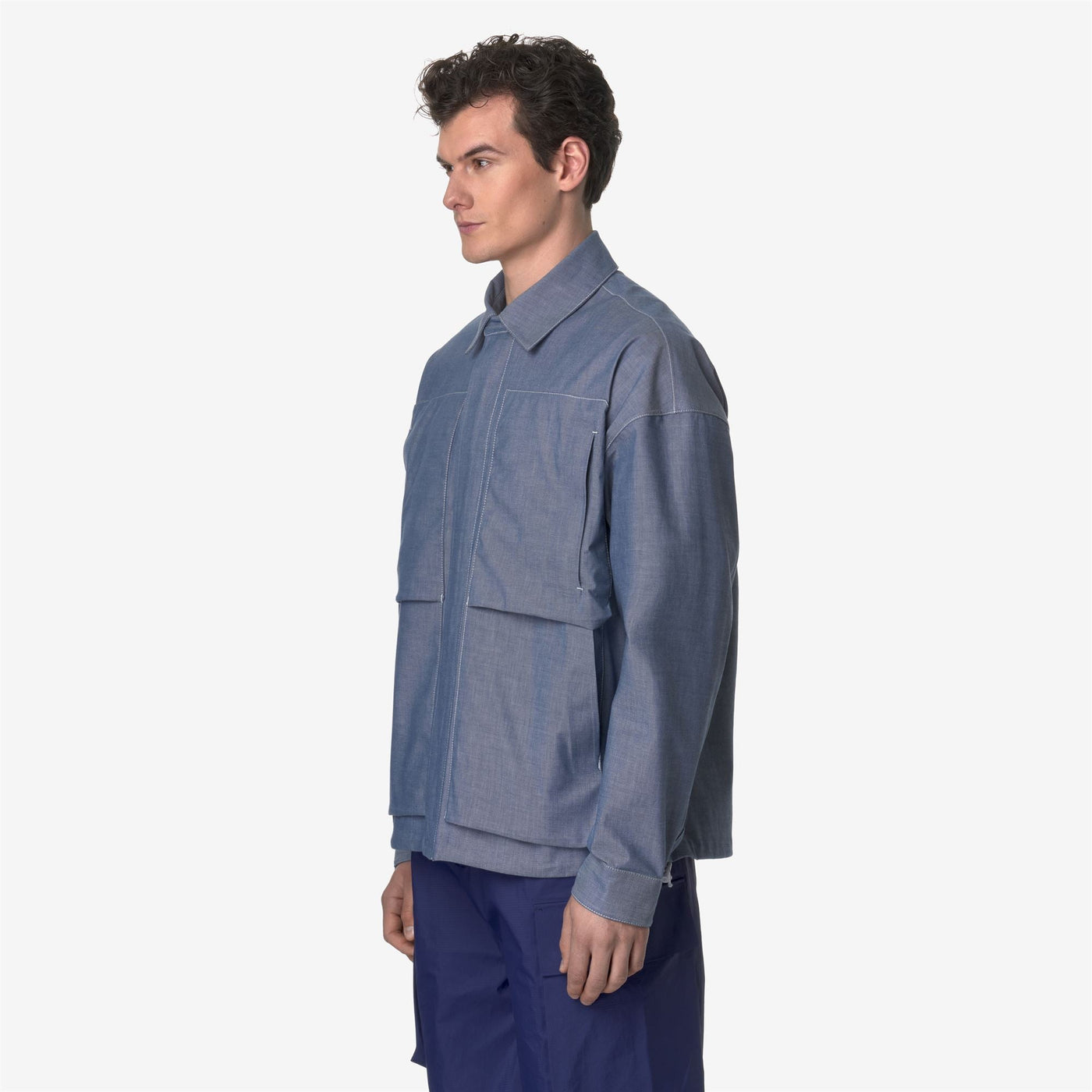 KAYEL CHAMBRAY 3L - Jackets - Short - MAN - CHAMBRAY-GREEN SPHAGNUM