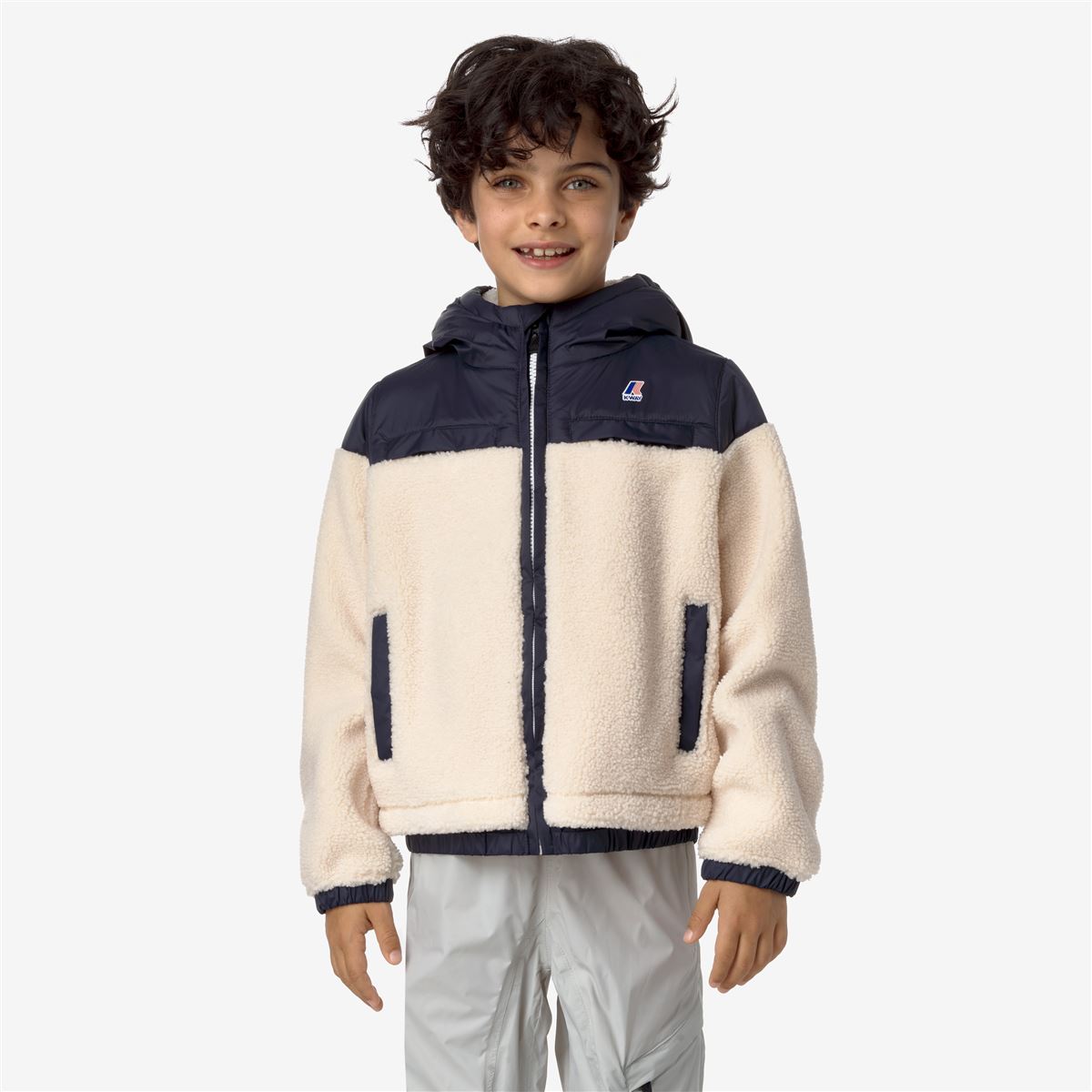 P.  JILDAZ ORSETTO - Fleece - Jacket - KID UNISEX - ECRU NAVY