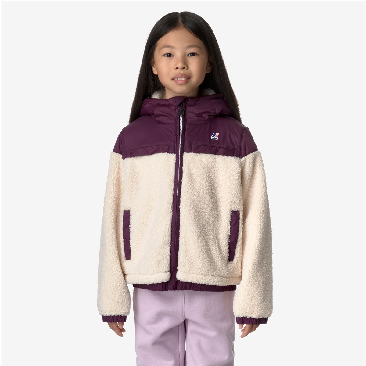 P.  JILDAZ ORSETTO - Fleece - Jacket - KID UNISEX - Ecru Violet