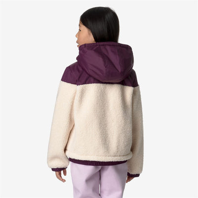 P.  JILDAZ ORSETTO - Fleece - Jacket - KID UNISEX - Ecru Violet