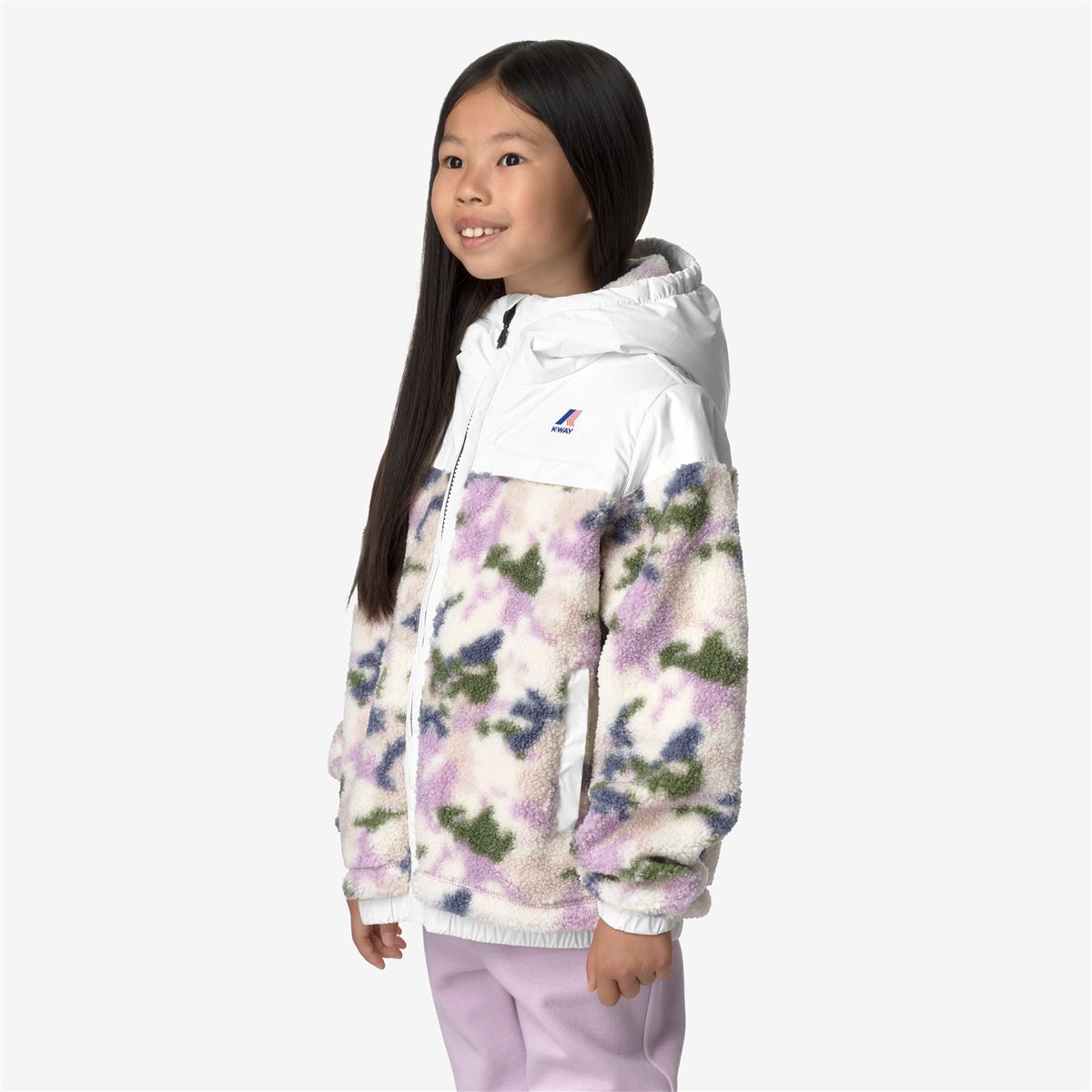 LE VRAI 3.0 P. JILDAZ ORSETTO GRAPHIC - Fleece - Jacket - KID UNISEX - WHITE-CAMO GIRL PINK