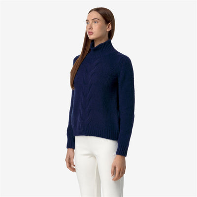 FUZZY WOOL MERINO BLEND - Knitwear - Pull  Over - WOMAN - BLUE TWILIGHT