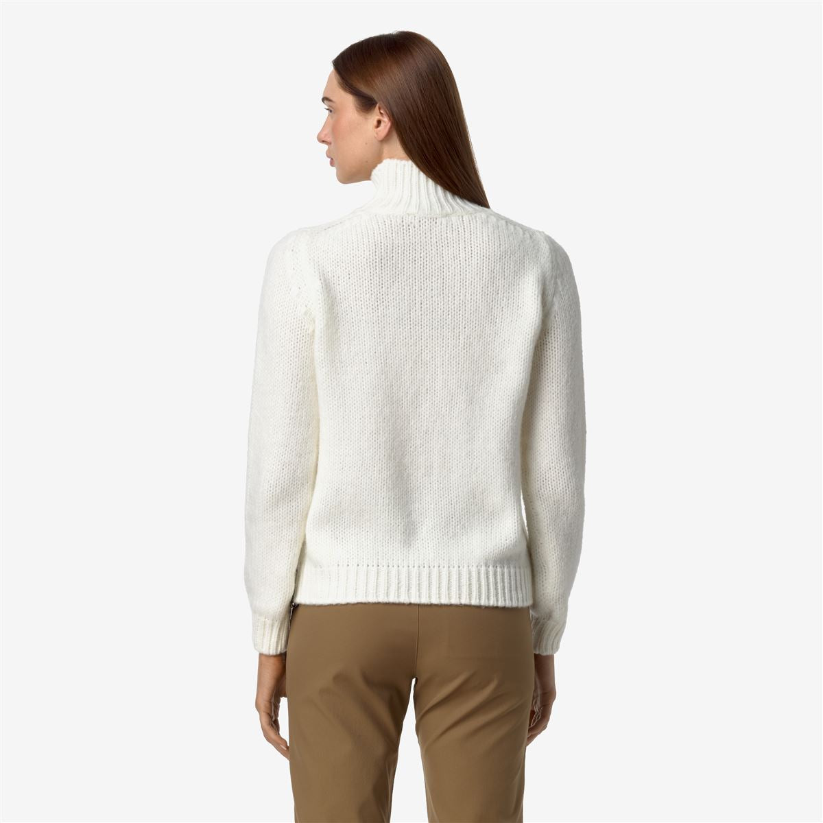 FUZZY WOOL MERINO BLEND - Knitwear - Pull  Over - WOMAN - WHITE GARDENIA