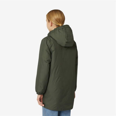 P. LE VRAI 3.0 EIFFEL ORSETTO - Jackets - 3/4 LENGTH - KID UNISEX - ECRU-GREEN BLACKISH