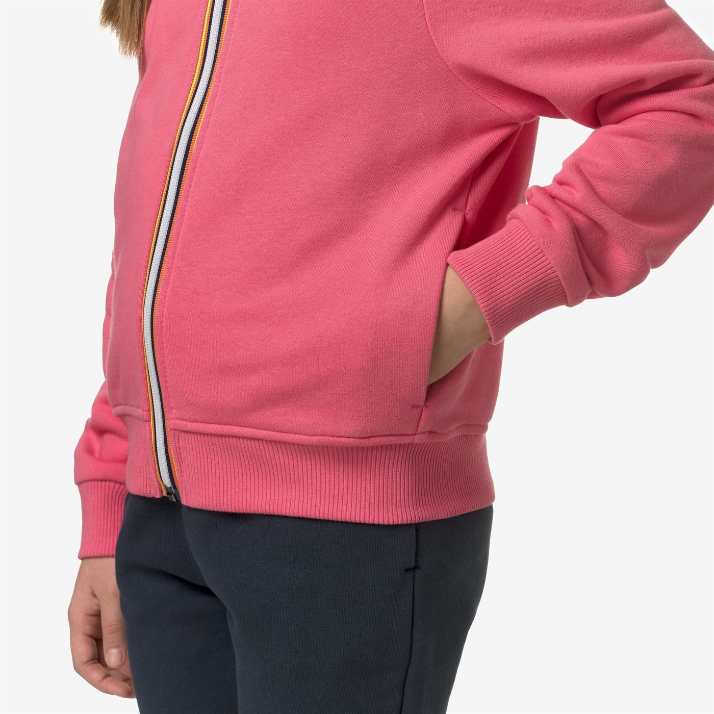 P. LE VRAI ARNEL POLY COTTON - Fleece - Jacket - KID UNISEX - PINK MD