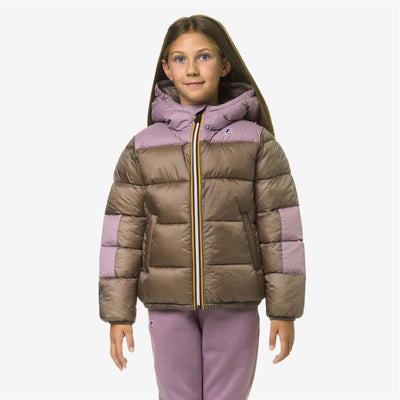 P. LE VRAI 3.0 CLAUDE HEAVY WARM - Jackets - Mid - KID UNISEX - BEIGE TAUPE-VIOLET DUSTY