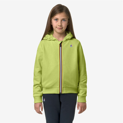 P. LE VRAI ARNEL POLY COTTON - Fleece - Jacket - KID UNISEX - GREEN CELERY