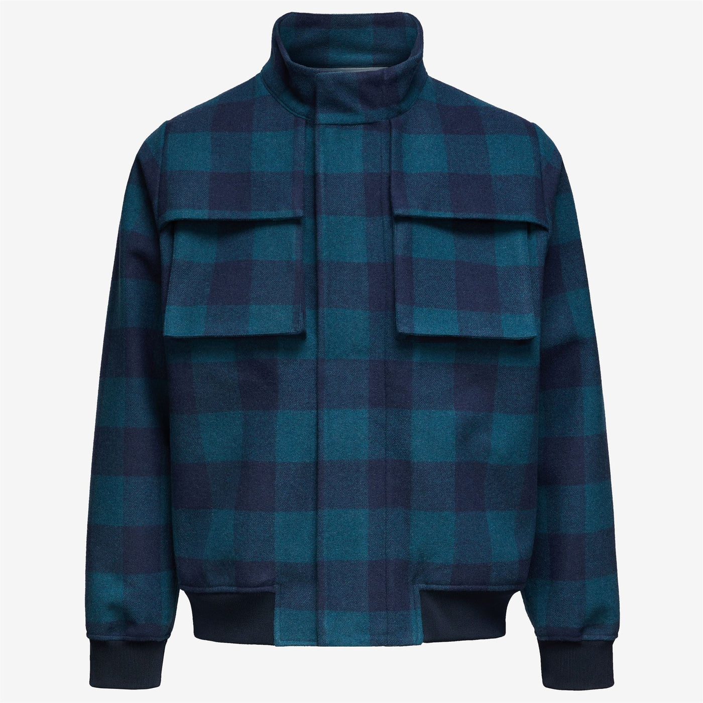 LONDEL CHECK WOOL 2L - Jackets - Short - MAN - GREEN P-BLUE D CHECK