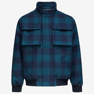 LONDEL CHECK WOOL 2L - Jackets - Short - MAN - GREEN P-BLUE D CHECK