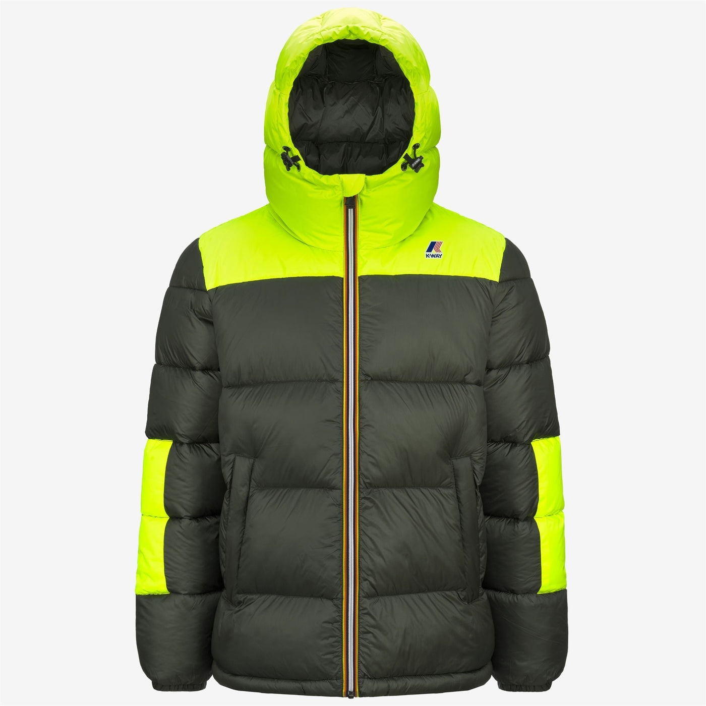 LE VRAI 3.0 CLAUDE HEAVY WARM - Jackets - Mid - UNISEX - GREEN BLACKISH-YELLOW FLUO