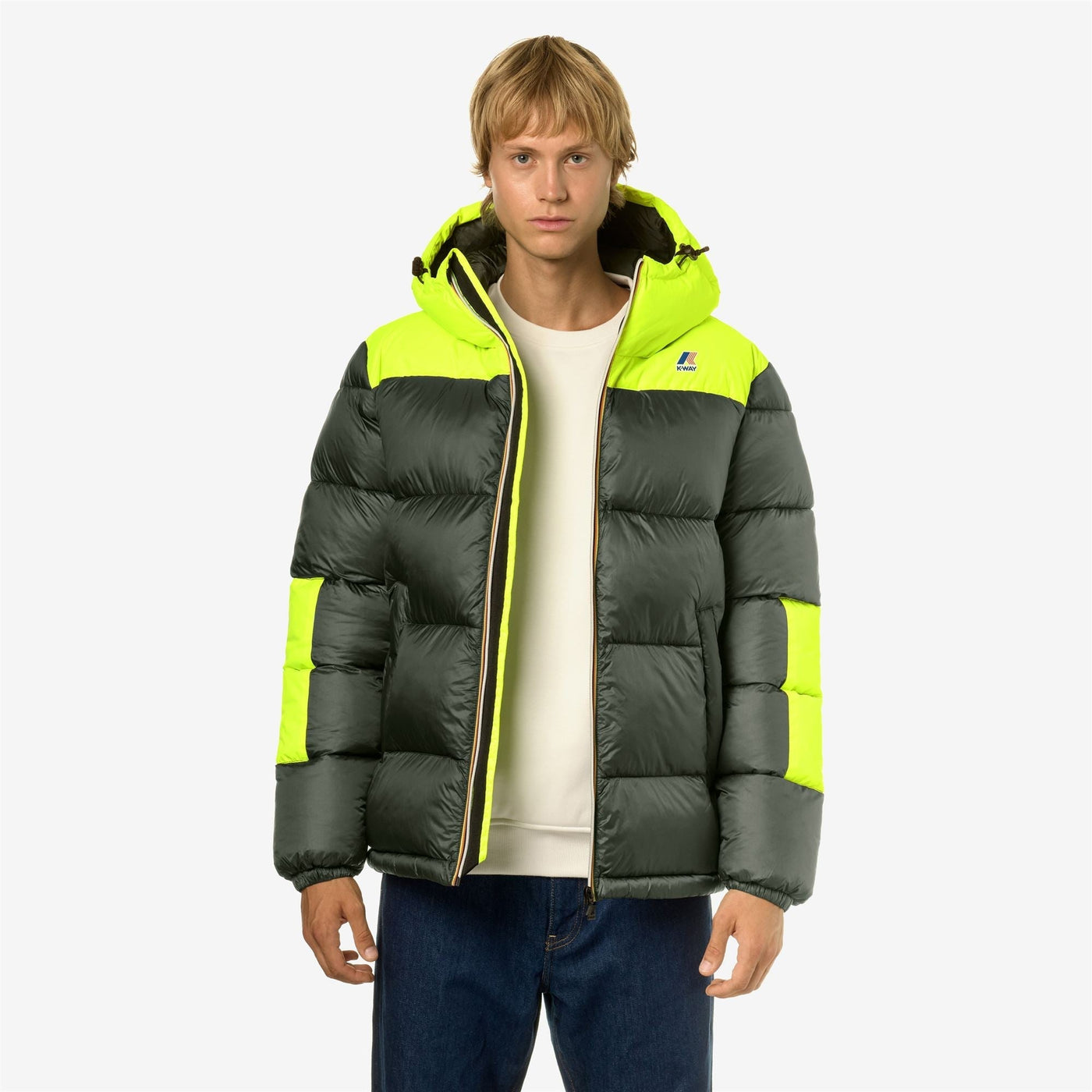 LE VRAI 3.0 CLAUDE HEAVY WARM - Jackets - Mid - UNISEX - GREEN BLACKISH-YELLOW FLUO