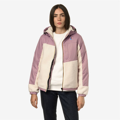 LE VRAI 3.0 NEIGE ORSETTO - Fleece - Jacket - UNISEX - ECRU-VIOLET DUSTY