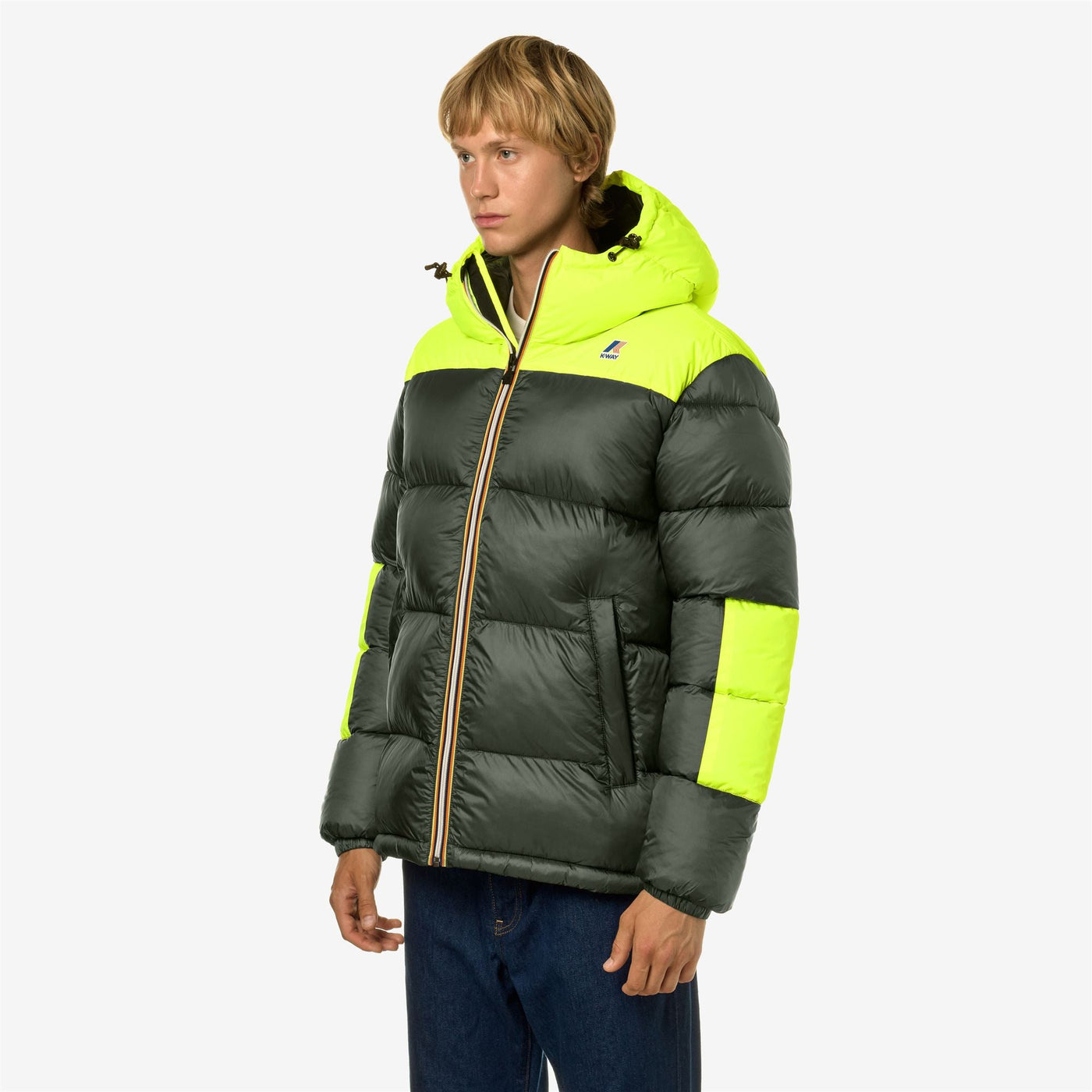 LE VRAI 3.0 CLAUDE HEAVY WARM - Jackets - Mid - UNISEX - GREEN BLACKISH-YELLOW FLUO