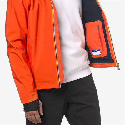 JACKO BONDED - Jackets - Short - MAN - ORANGE P-BLUE D