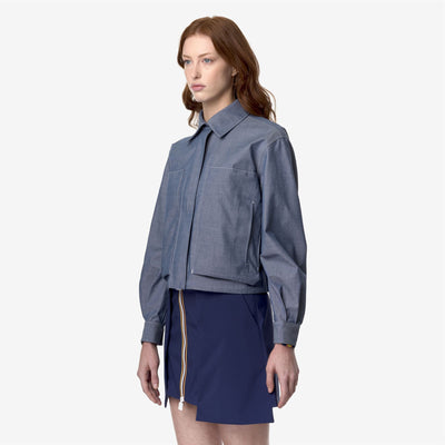 ISARTHE CHAMBRAY 3L - Jackets - Short - WOMAN - CHAMBRAY-PINK CAMELIA